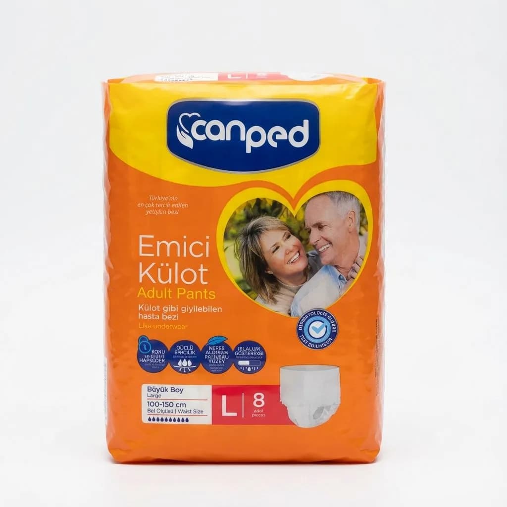 Canped Culotte Absorbante Adulte Taille L — 8 pièces