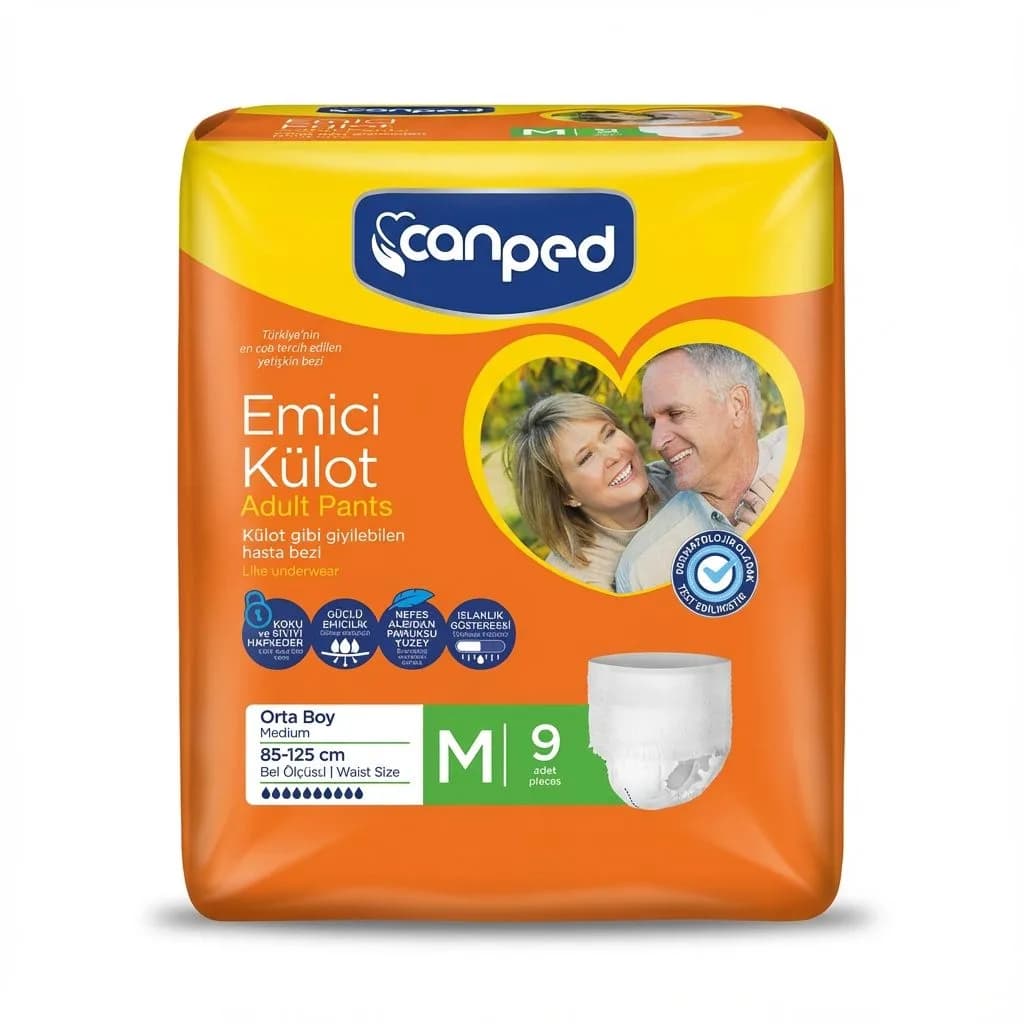 Canped Culotte Absorbante Adulte Taille M — 9 pièces